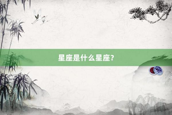 星座是什么星座？
