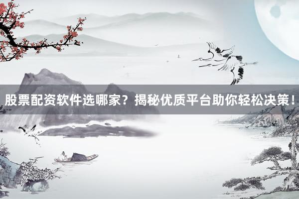 股票配资软件选哪家？揭秘优质平台助你轻松决策！