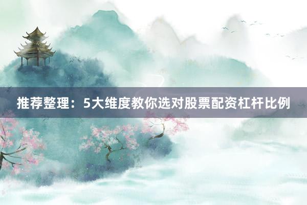 推荐整理：5大维度教你选对股票配资杠杆比例