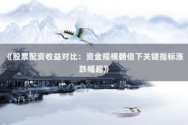 《股票配资收益对比：资金规模翻倍下关键指标涨跌幅超》