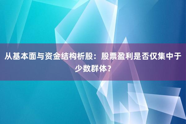 从基本面与资金结构析股:股票盈利是否仅集中于少数群体?