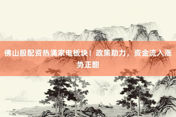 佛山股配资热涌家电板块!政策助力,资金流入涨势正酣